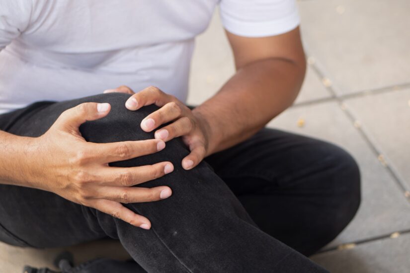 Knee injury due to slip