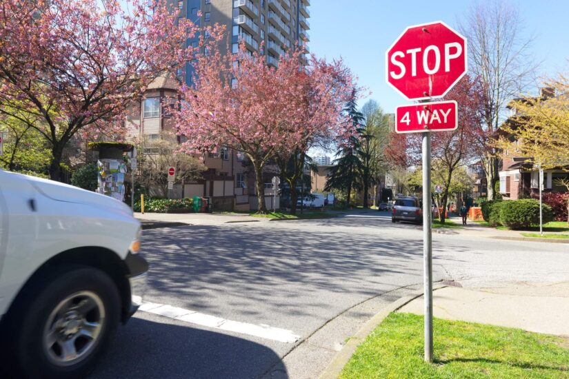 Stop sign in an Intersection