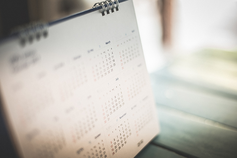 Close-up of a calendar with legal deadline marked in red for filing personal injury lawsuit